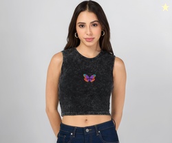 Bewakoof Women's Embroidered Slim Fit Sleeveless Round Neck Pure Cotto