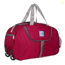 M MEDLER Jerry Duffle Bag | Waterproof Strolley Duffle Bag | 2 Wheel D