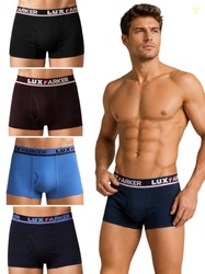 Lux Parker Men's Pure Cotton Modern Solid Trunks (Pack of 5) SEMI-Long