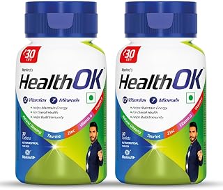 Health OK Multivitamin with Natural Ginseng, Taurine power, Daily Ener