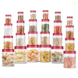 MILTON Vitro PET Canister Set of 24 (6x300ml,6x700ml,6x1400ml,6x2000ml
