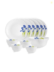 Cello Dazzle Series Set Of 22 Blue Iris Microwave & Dishwasher Safe Op