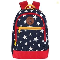 Gear Eco Red Star Kids 15" 13 Ltrs Navy Blue School Backpack (BKPECORD