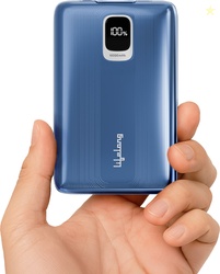 Lifelong 10000 mAh 22.5 W Compact Pocket Size Power Bank (Metallic Blu
