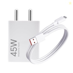Mi Xiaomi Original 45W Turbo Fast Charger Combo/Rapid Charging with Qu