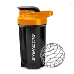 Amazon Brand - Symactive Plastic Shaker Bottle with Mixer Ball and Car