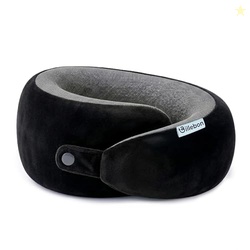 Memory Foam Neck Pillow with Cooling Gel, Snake Shape Travel Pillow wi