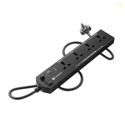 Portronics Power Plate 10 Extension Board with 4 Universal Sockets, 2 