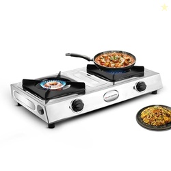 Longway Stellar Stainless Steel Top, 2 Burner Manual Ignition Stainles