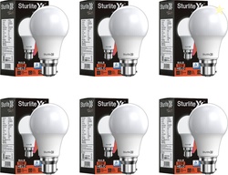 Sturlite 10 W Basic Standard B22 D LED Bulb White, Pack of 6