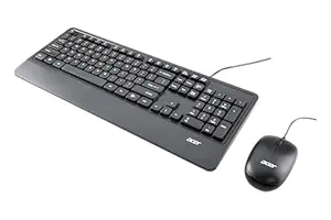 Acer PalmEase Wired Keyboard & Mouse Combo with Palm Rest |Plug & Play