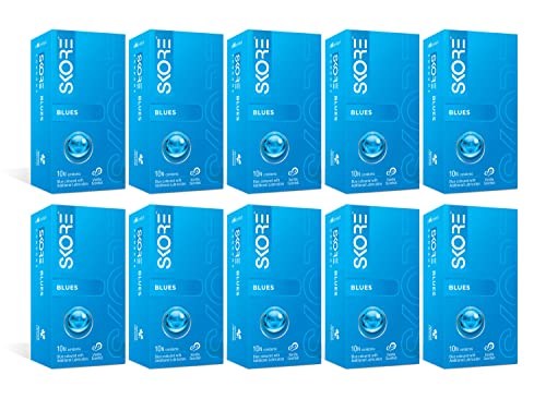 Skore Blue Condoms - 100 Count