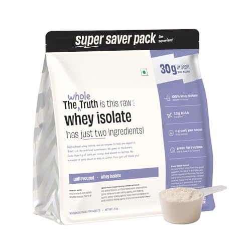 The Whole Truth Whey Protein Isolate Unflavoured |2 kg (4.4 lbs) | 30g