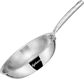 Lifelong Tri Ply Fry Pan - 22 cm Stainless Steel Frying Pan with 1.25 