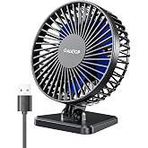 Gaiatop Small Desk Fan, 4.5 Inch Portable 3 Speeds Wind Desktop Table 