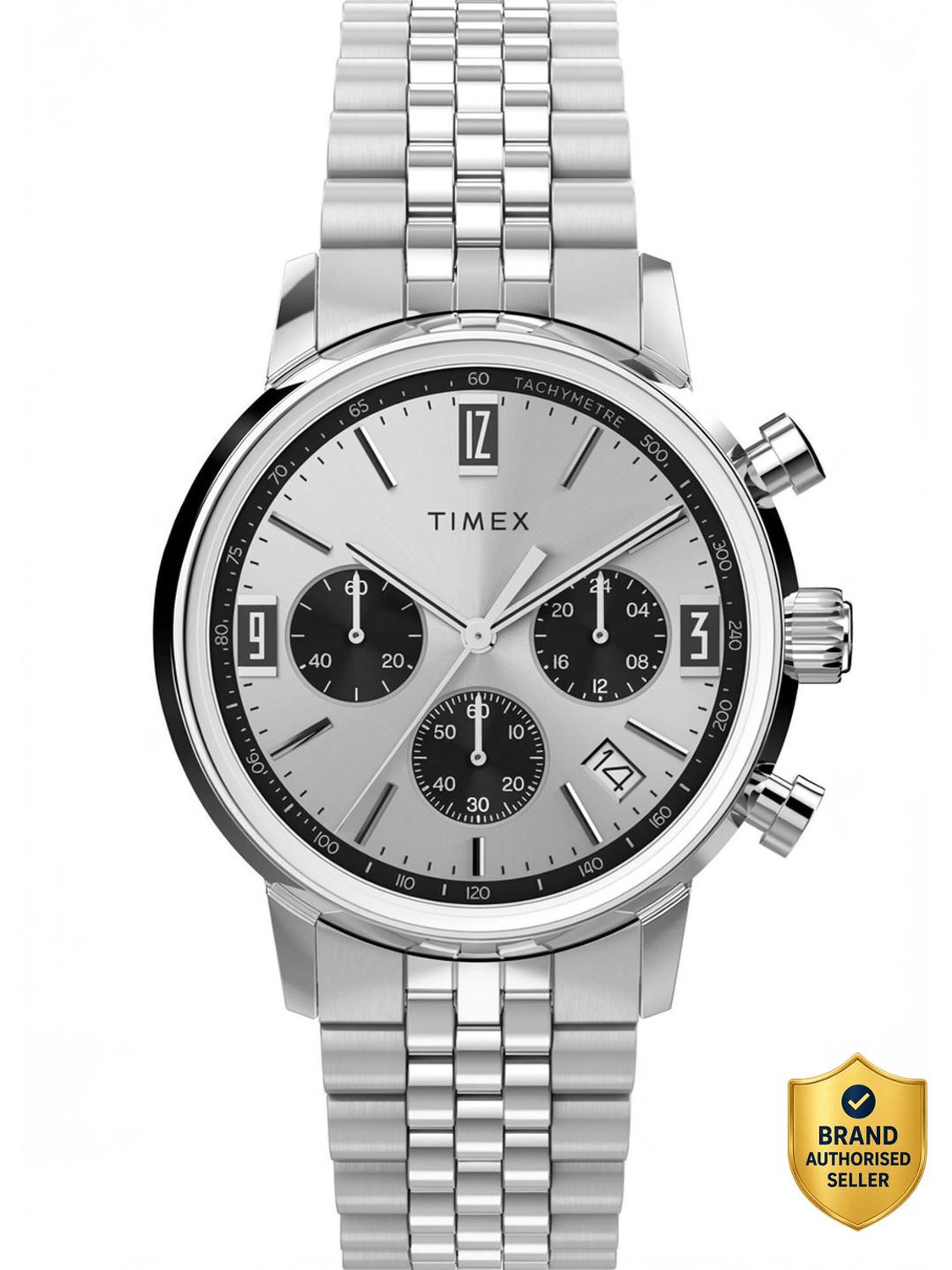 TIMEX Marlin Round 40mm Silver Dial Analog Watch  - For Men