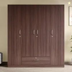 Interio by Godrej EWA 4-Door Wooden Wardrobe 1-Year Warranty, 1 Drawer