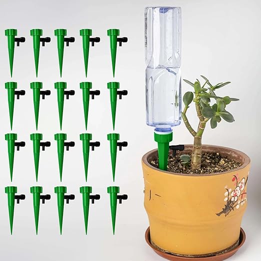 Cinagro Drip Spikes Water Dropper for Plants with Control Value, Pack 