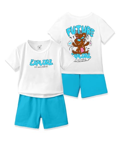 Mightpride Boy's 100% Pure Cotton Premium Printed Tshirt and Shorts Se