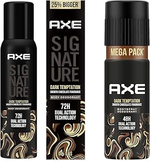 Dark Temptation Long Lasting Deodorant Bodyspray For Men 215 ml & Axe 
