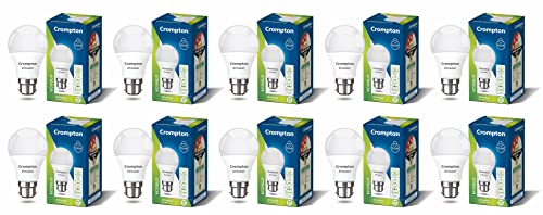 Crompton Dyna Ray 9W LED Bulb B22 | 945 Lumens, Pack of 10 | 945 lumen