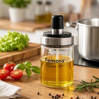 Femora Borosilicate Glass Spoon Jar, Chutney Jar, Pickle Jar for Dinni