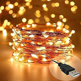 DesiDiya Copper Fairy String Lights with USB Powered Led Light for Dec