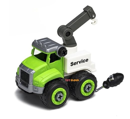 Toy Cloud DIY Do It Yourself Construction Vehicle Play Crane Service T