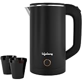 Lifelong Electric Kettle 0.8 Litre with 2 Cups | 600W Stainless Steel 