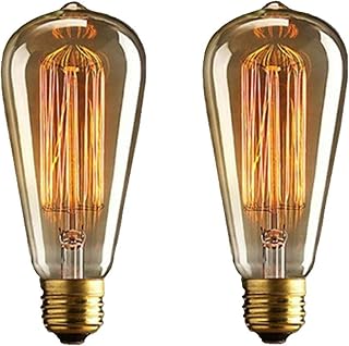 Homesake Pear Shape Edison Tungsten Squirrel Cage Filament Vintage Ant