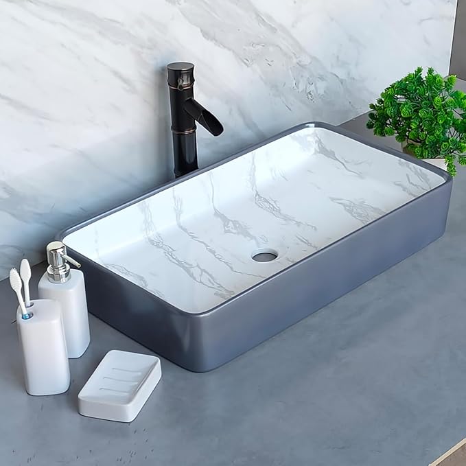 WASSMIST Premium Wash Basin | Designer Ceramic Washbasin | Acid & Fade