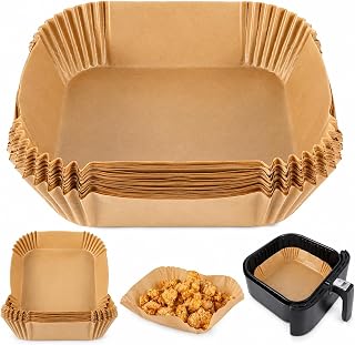 Air Fryer Paper Liners 100 PCS | Disposable Non-Stick Parchment Paper 