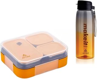 Prime Admire 3 Lunch Box with Sipstar Water Bottle, School Tiffin Comb