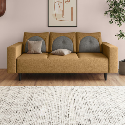 Interio by Godrej Cresco Premium Quality Fabric 3 Seater  Sofa (Finish