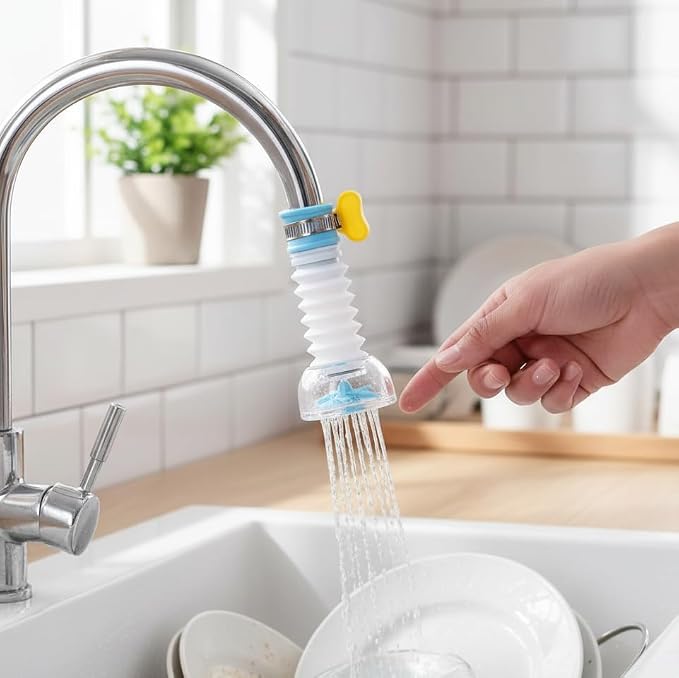 Adjustable Kitchen/Bathroom Faucet Sprayer Head - Water Saving Plastic