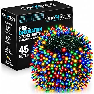 45 Meter (148 Feet) Multicolor Rice Lights (Pack of 1) | Waterproof Co