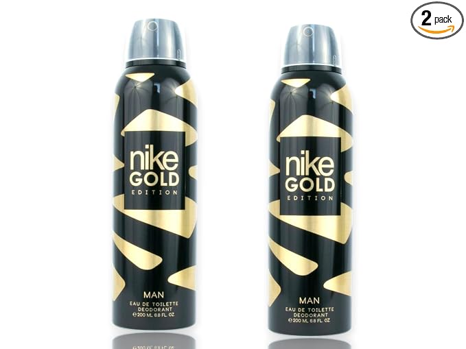 Nike Gold Edition EDT Deodorant for Man 200ml*2 Combo Pack, 24H, 0% Al