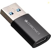 ZEBRONICS CTA1 USB Type C to Type A Converter, USB 3.0, High-Speed Dat