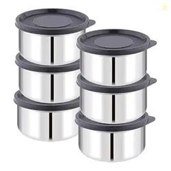 ATTRO Prime Stainless Steel Single Wall Storage Containers Airtight & 