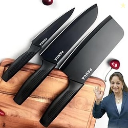 PANCA Knife Set of 3 Stainless Steel Knives for Kitchen | Sharp Edge C