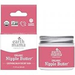 Organic Nipple Butter Breastfeeding Cream By Earth Mama | Lanolin-Free, Safe For Nursing & Dry Skin, Non-gmo Project Verified, 2-Fluid Ounce (Packaging May Vary