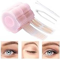 ELECDON Eyelid Tape, Invisible Double Eyelid Lift Strips Instant Eyelid Stickers, Self-Adhesive Eye Tapes Fiber for Hooded Droopy Uneven Mono-eyelids, Big Eye Tools with Fork Rods & Tweezers 1200 Pcs