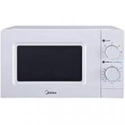 Midea 20 Liters Solo Microwave Oven with 5 Power Levels, 700W, Child-Safety-Lock, Defrost Function, 35 Minutes Timer, Fast Reheat, Push Button Door Opening, Good for Home & Office, White, MO20MWH