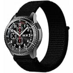 MARGOUN 22mm Nylon Sport Band for Huawei GT/Huawei GT 2 (46mm) Watch Band/Huawei Watch GT2 Pro Strap/Samsung Galaxy Watch 46mm / Galaxy Watch 3 45mm Replacement Band (dark black, 22mm)