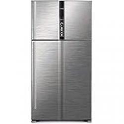Hitachi 990L Gross Top Mount Double Door Premium Refrigerator RV990PUK1KBSL, 10 Year Warranty on Inverter Compressor, 2 Doors Fridge, Dual Fan Cooling, LED Panel, Twist Ice Tray, Brilliant Silver