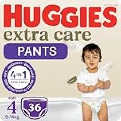 Huggies, Extra Care Culottes, Size 4, 9-14 kg, 36 Diaper Pants