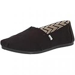 TOMS Women's Alpargata Casual Slip-Ons, Black, 38 EU