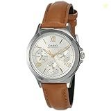 Casio Women's Watch - LTP-V300L-7A2UDF Silver Dial, Brown Band