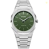 D1 MILANO MAN WATCH ULTRA THIN - SILVER & GREEN