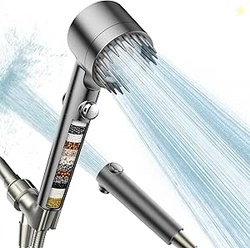 Filtered Shower Head with Handheld, High Pressure Water Flow and Multi
